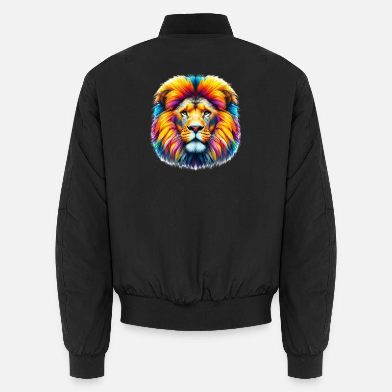 Löwe - Unisex Bomberjacke - Schwarz