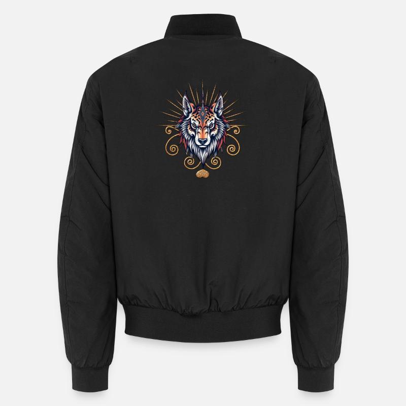 Superbe tête de loup Bomber unisexe