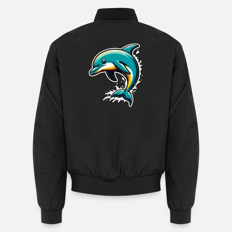 Dolphin - Unisex Bomber Jacket - black
