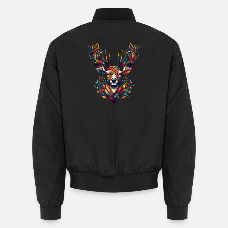 Hirsch - Unisex Bomberjacke - Schwarz