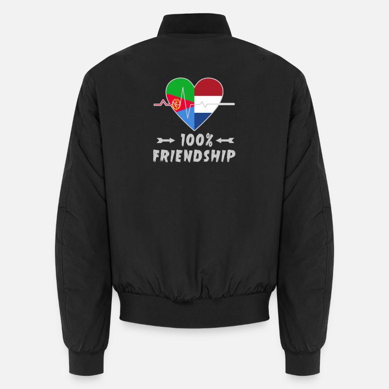 Eritrea und Niederlande 100% Freundschaft Unisex Bomberjacke