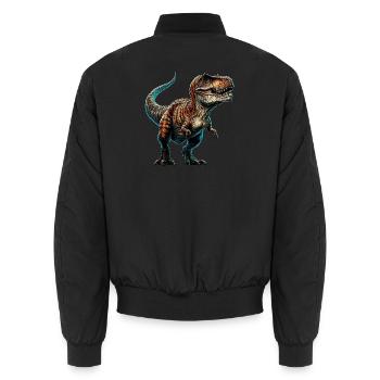 Dinosaure - Bomber unisexe - noir - Dos - AI Model Male 185 light (185cm)