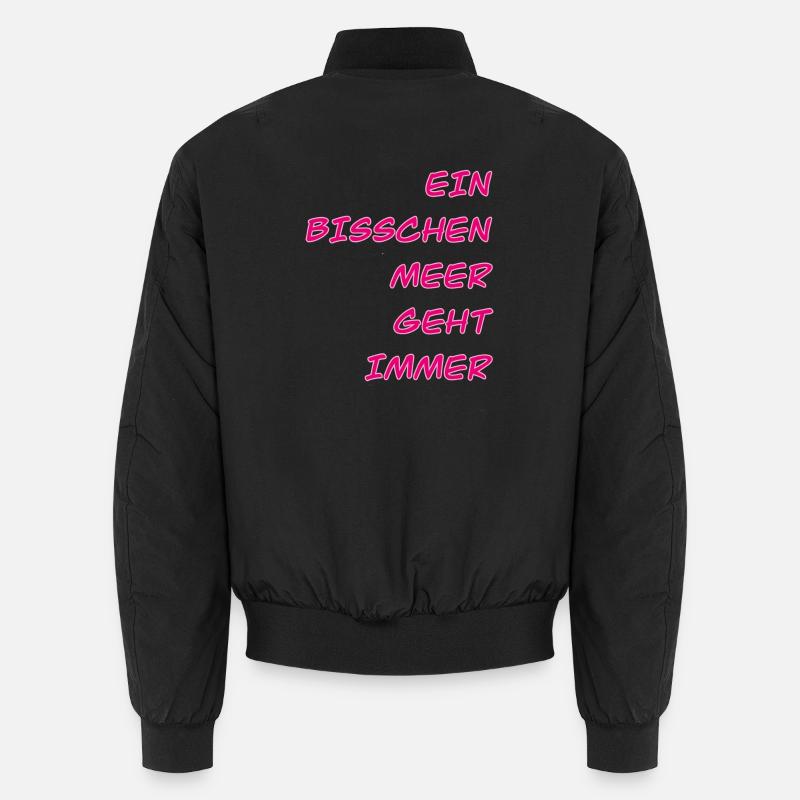 Meerliebe Spruch Schriftzug - Unisex Bomberjacke - Schwarz