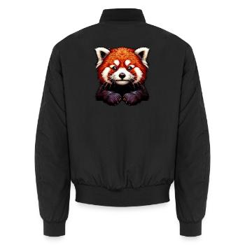 Petit panda - Bomber unisexe - noir - Dos - AI Model Male 185 light (185cm)