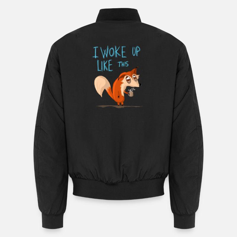Ich bin so aufgewacht - Unisex Bomberjacke - Schwarz