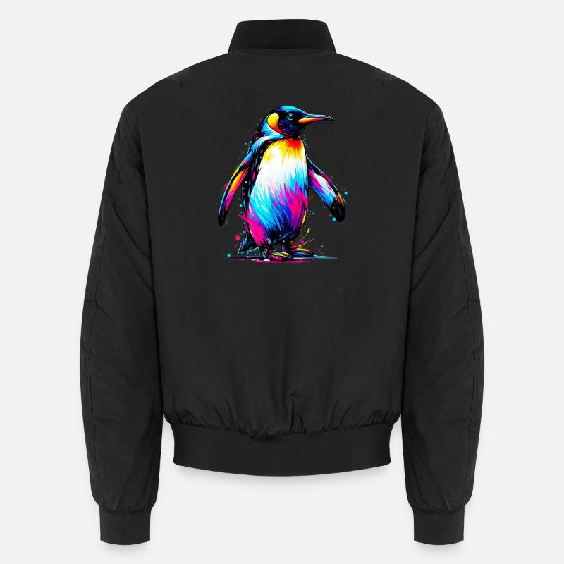 Penguin - Unisex Bomber Jacket - black