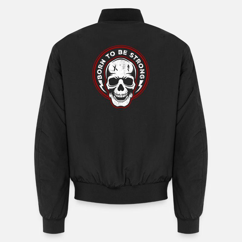 Skull Crest Born to Strength Unisex Bomber Jacket