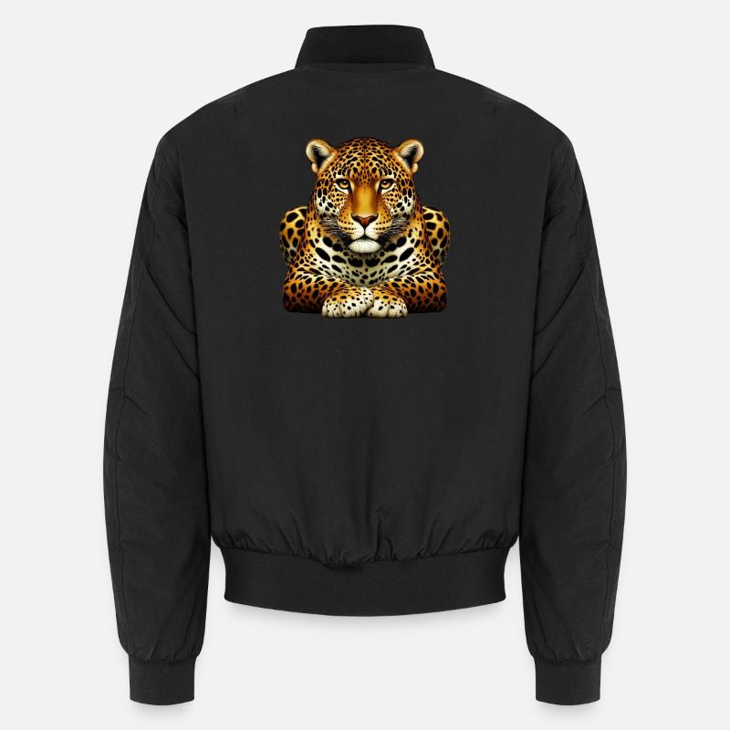 Leopard - Unisex Bomberjacke - Schwarz