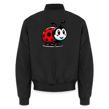 Ladybird - Unisex Bomber Jacket - black - Back - AI Model Male 185 light (185cm)