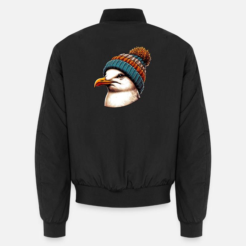 Gull - Unisex Bomber Jacket - black