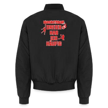 J’ai souvent des trios de basket - Bomber unisexe - noir - Dos - AI Model Male 185 light (185cm)