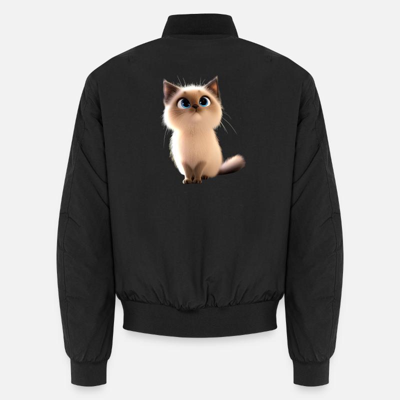 Birma Katze Heilige Birmakatze Süße Birma Katzen Unisex Bomberjacke