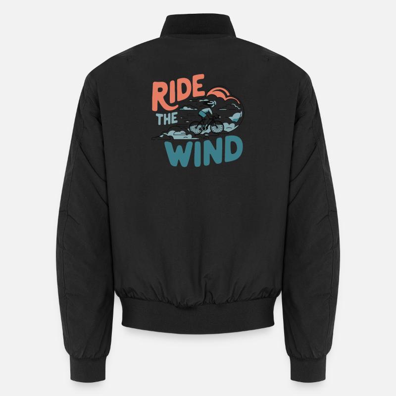 Fahren Sie mit dem Wind-Radfahrer Unisex Bomberjacke