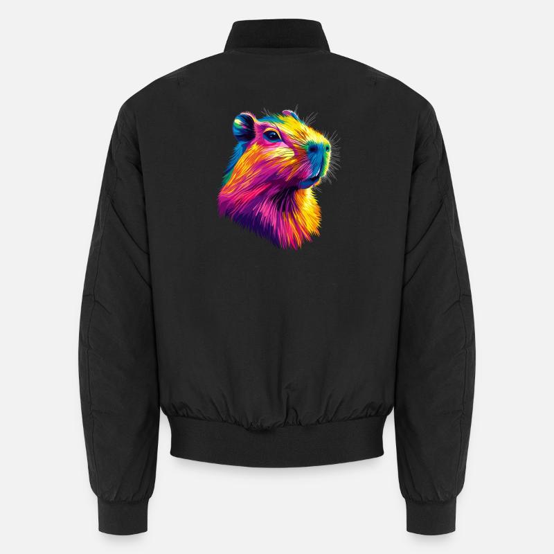 Capybara Be Capy Wasserschwein Lustiges Capybara Unisex Bomberjacke