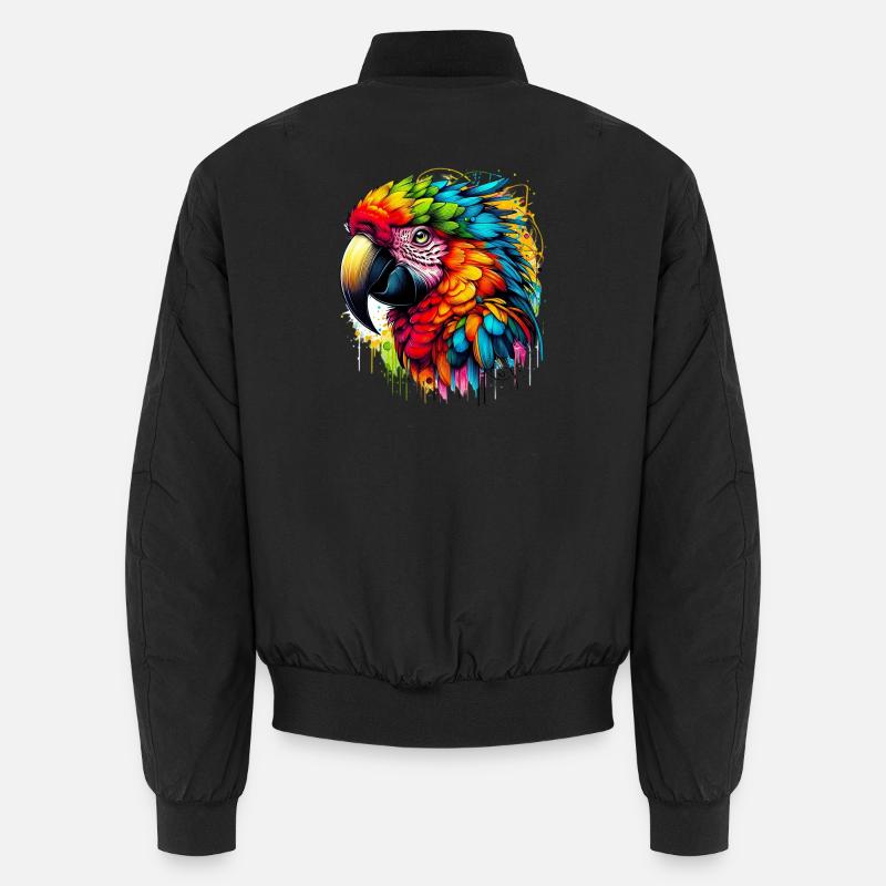 Parrot - Unisex Bomber Jacket - black