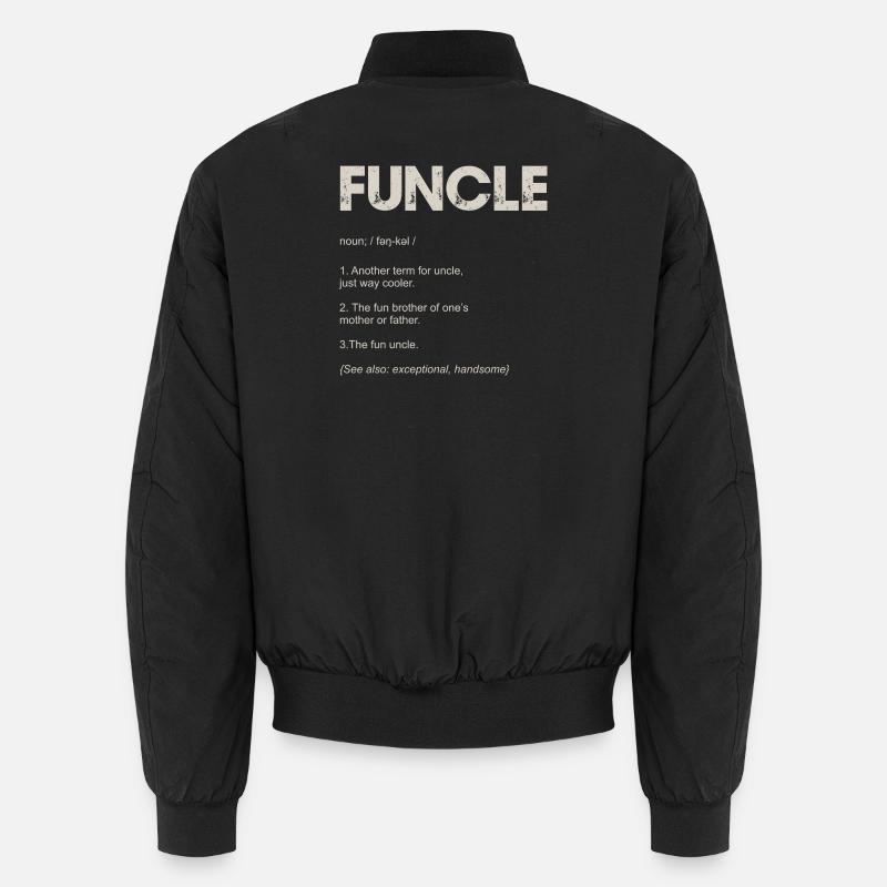 Funcle Typography Tee Design Unisex Bomber Jacket