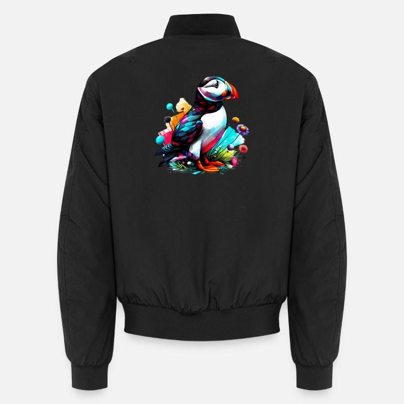 Macareux - Bomber unisexe - noir