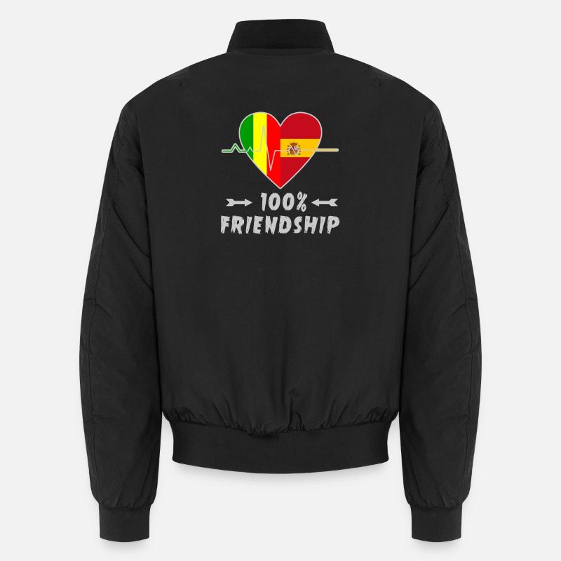 Mali und Spanien 100% Freundschaft Unisex Bomberjacke