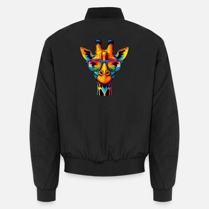 Giraffe - Unisex Bomberjacke - Schwarz