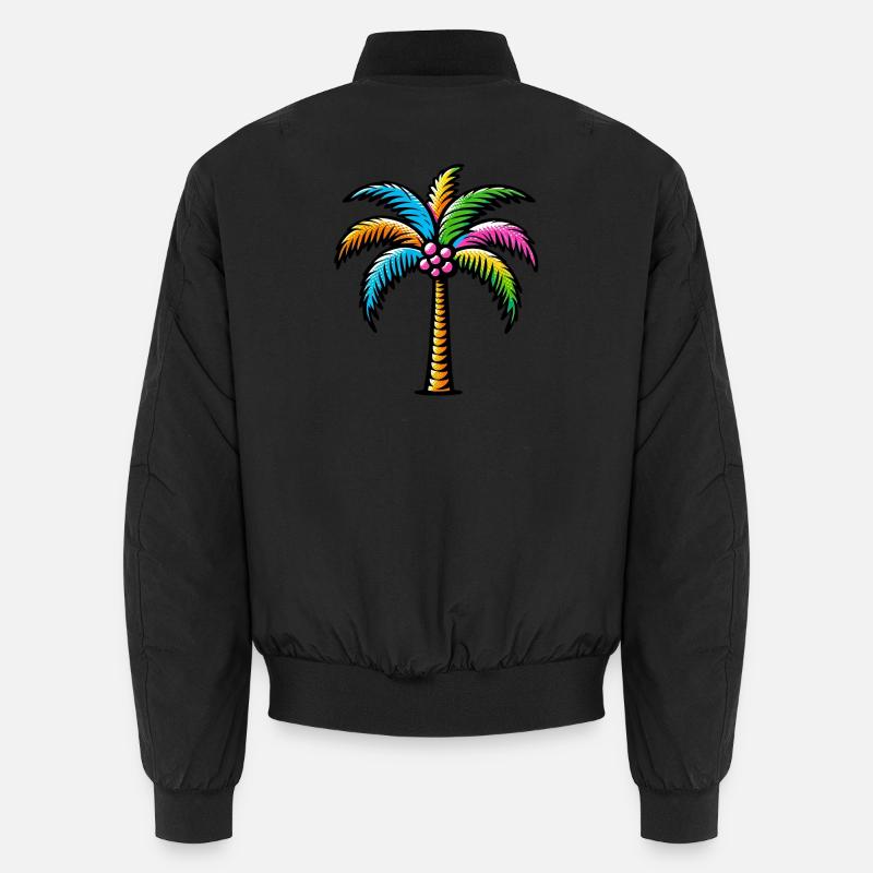 Palm tree - Unisex Bomber Jacket - black