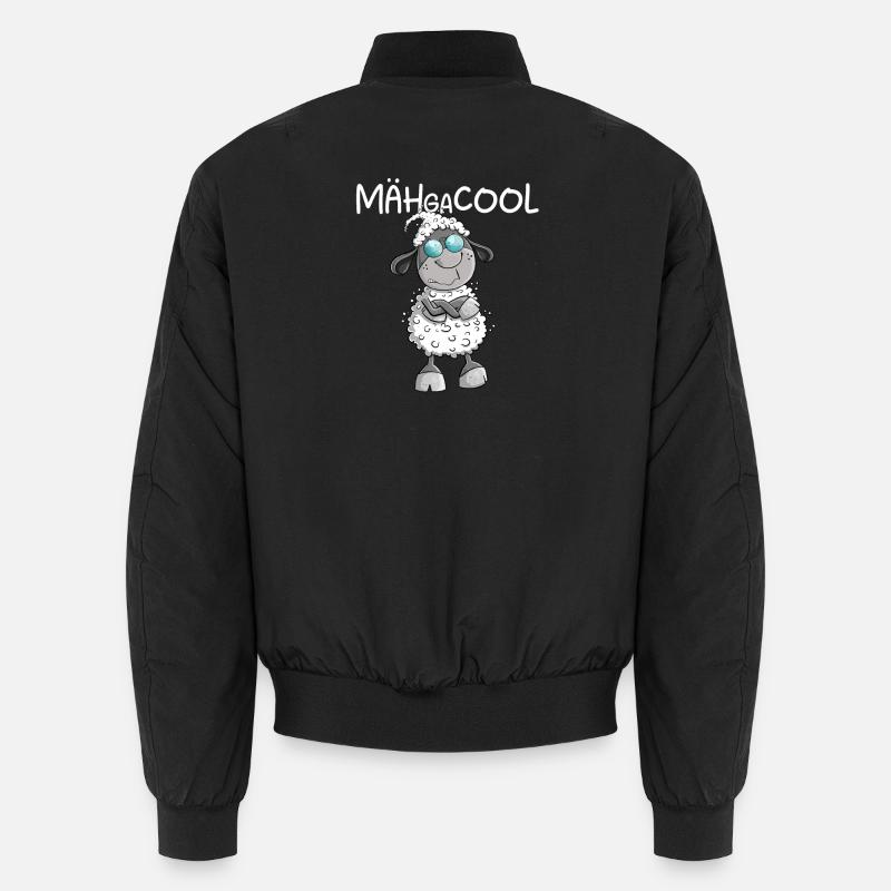 Megacooles Schaf I Mähgacool Wortspiel Unisex Bomberjacke