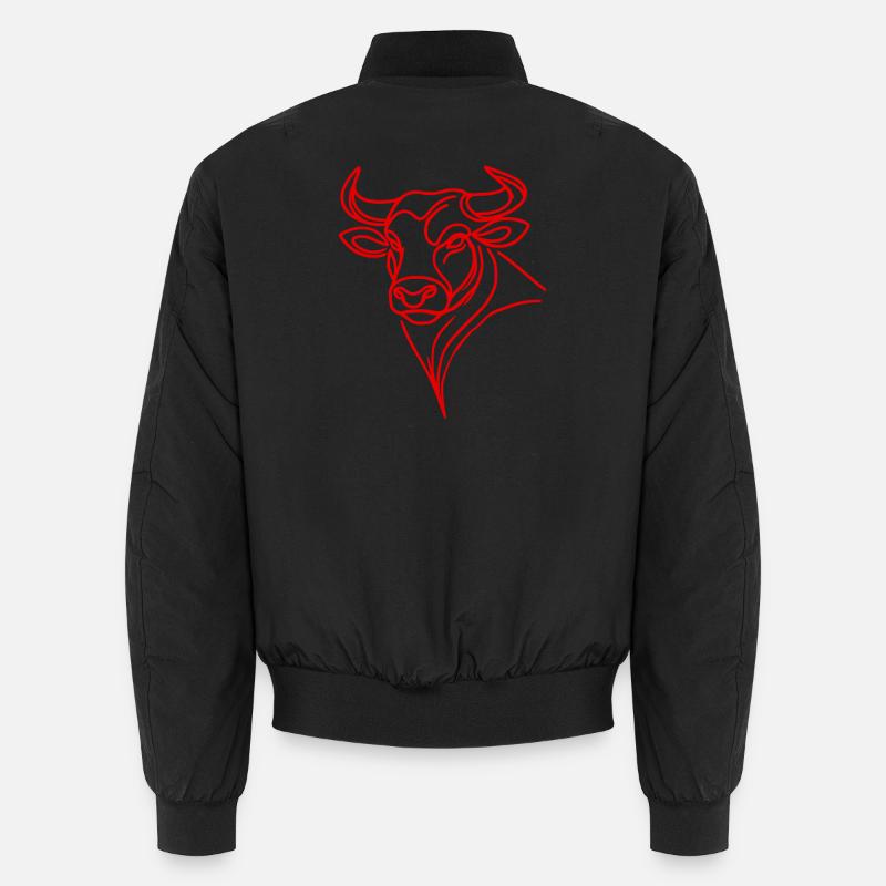 Stier rot Unisex Bomberjacke