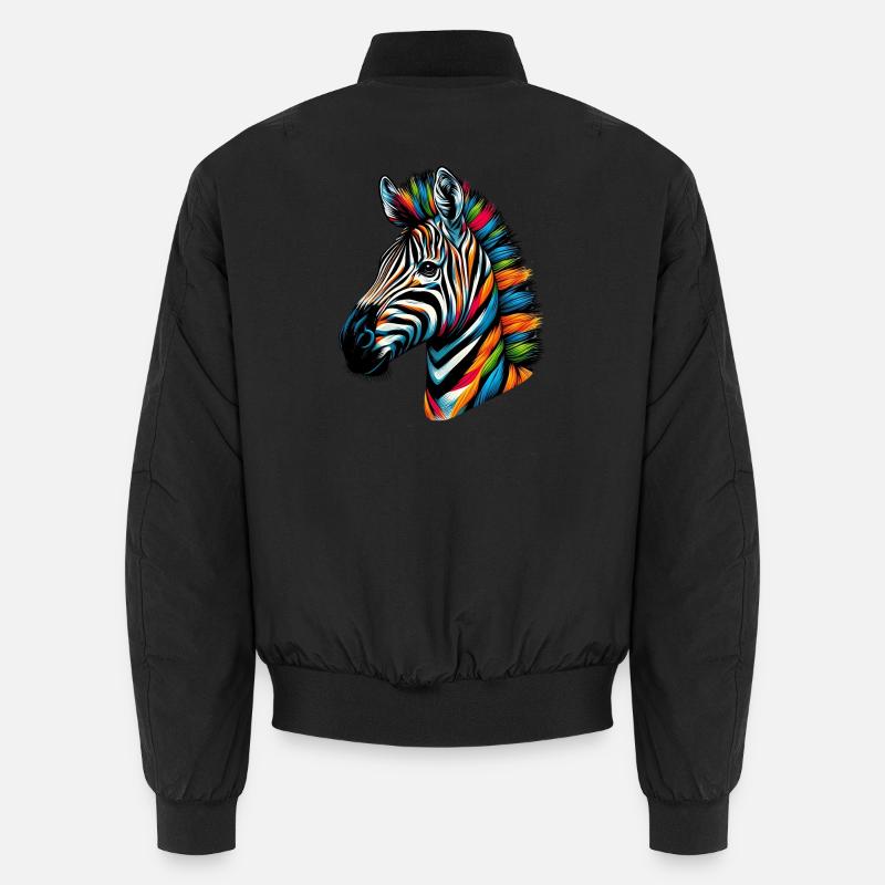 Zebra - Unisex Bomberjacke - Schwarz