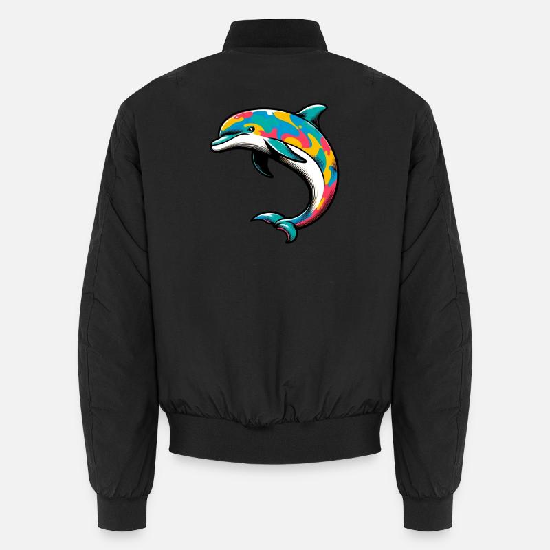 Dolphin - Unisex Bomber Jacket - black