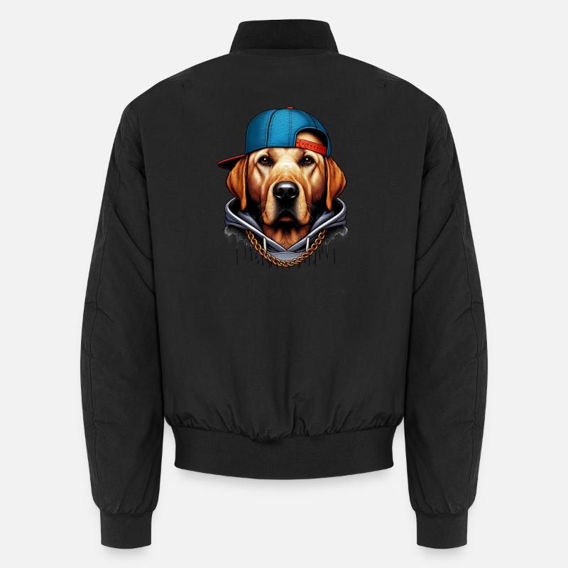 Dog - Unisex Bomber Jacket - black