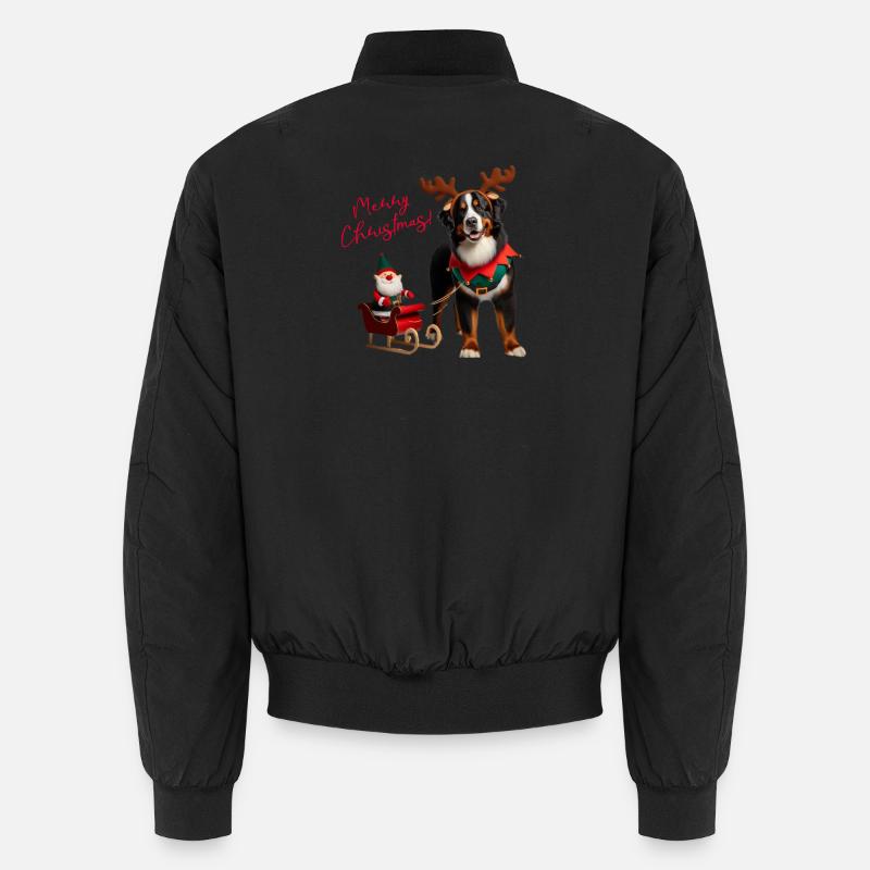 Weihnachten Berner Sennenhund Unisex Bomberjacke