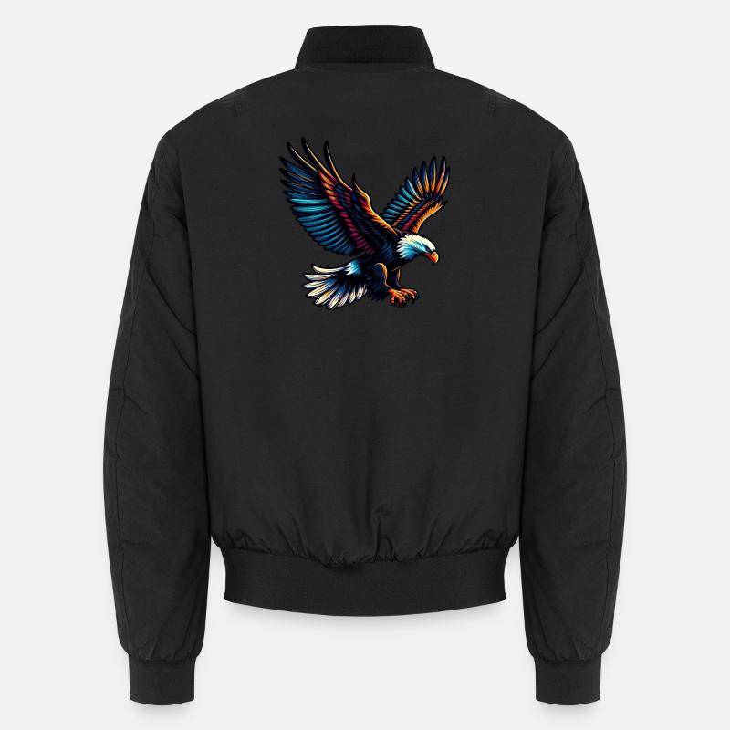 Eagle - Unisex Bomber Jacket - black