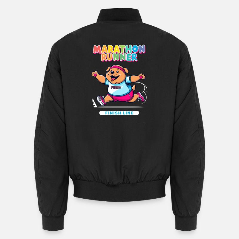 Hunde Marathonläufer Unisex Bomberjacke