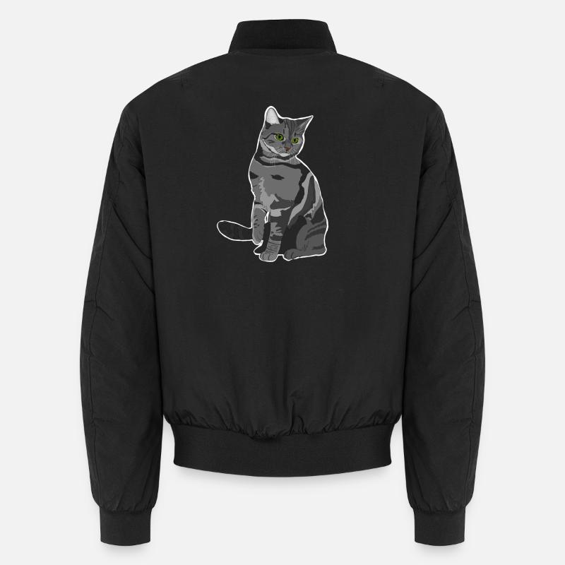 Gray Cat Unisex Bomber Jacket