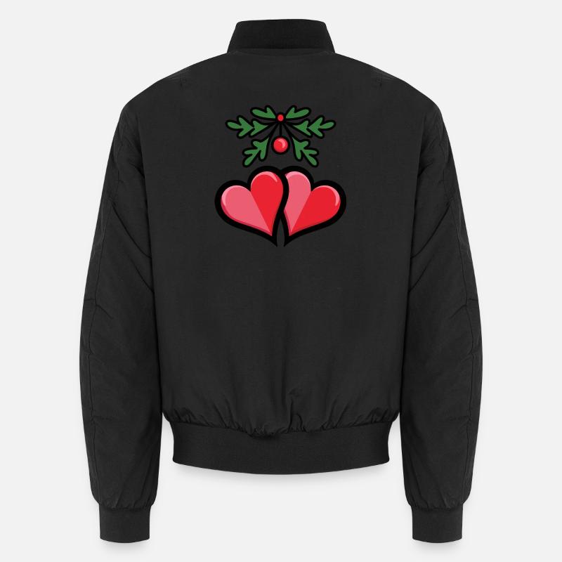 Coeurs de gui romantiques Bomber unisexe