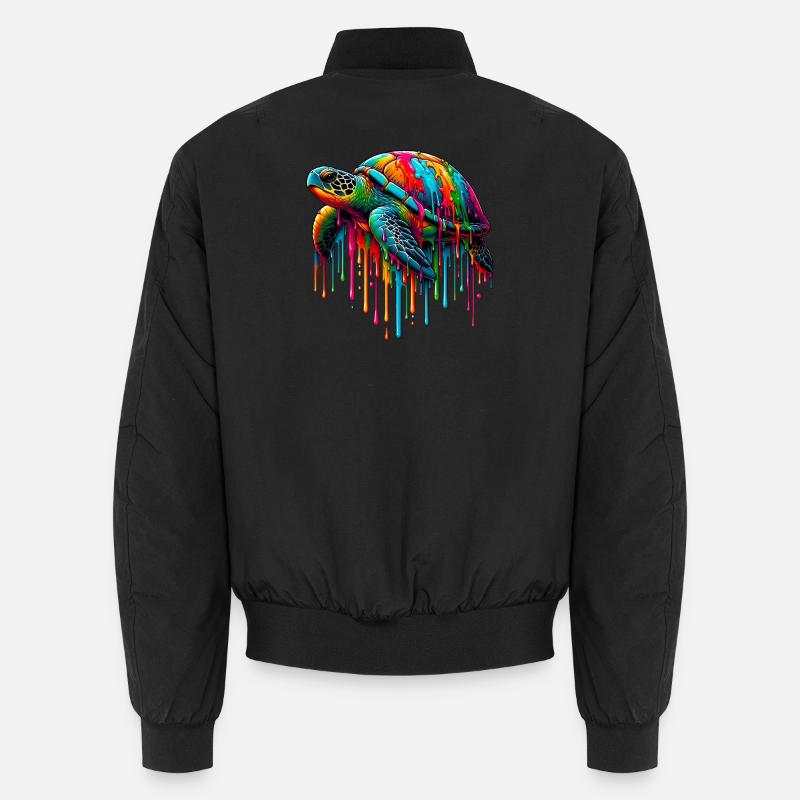 Schildkröte - Unisex Bomberjacke - Schwarz