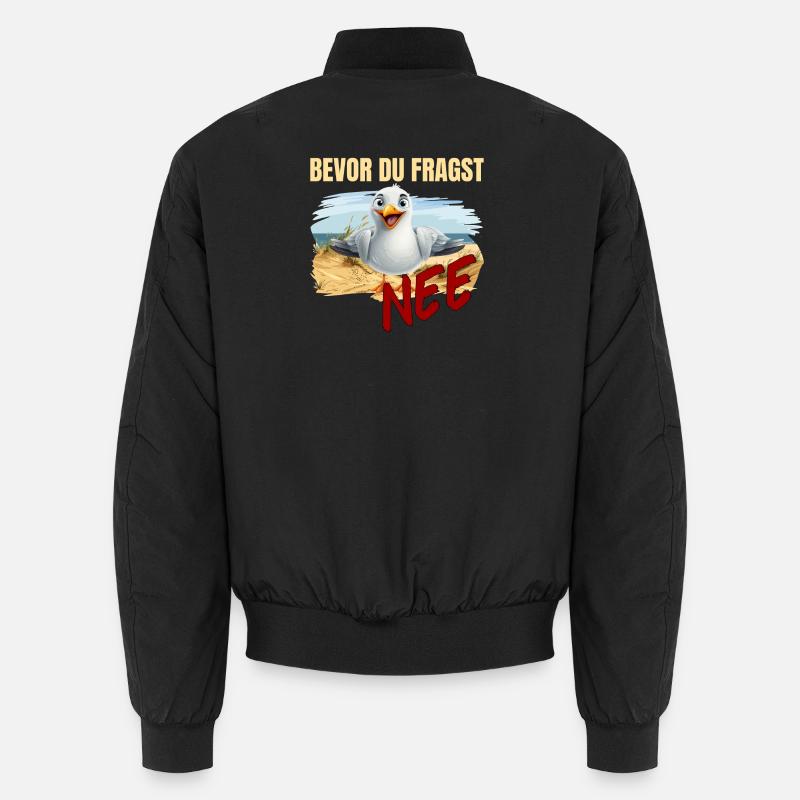Bevor du fragst - Nee - Unisex Bomberjacke - Schwarz