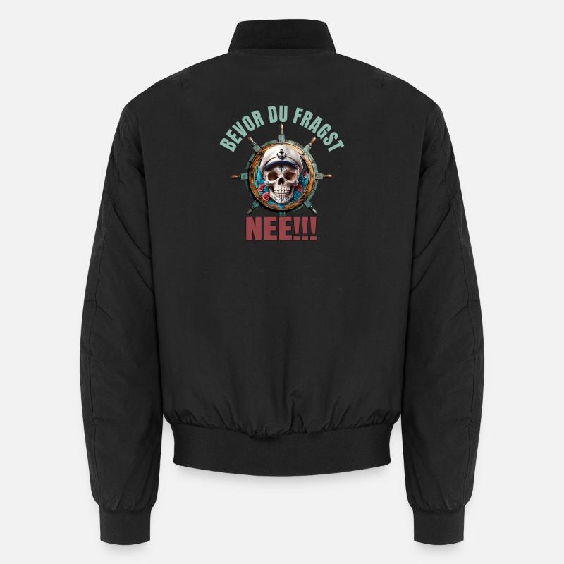 Bevor du fragst - Nee - Unisex Bomberjacke - Schwarz