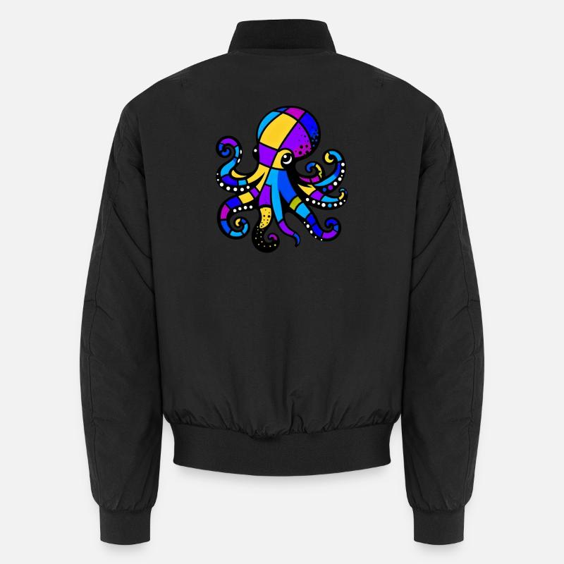 Pieuvre - Bomber unisexe - noir