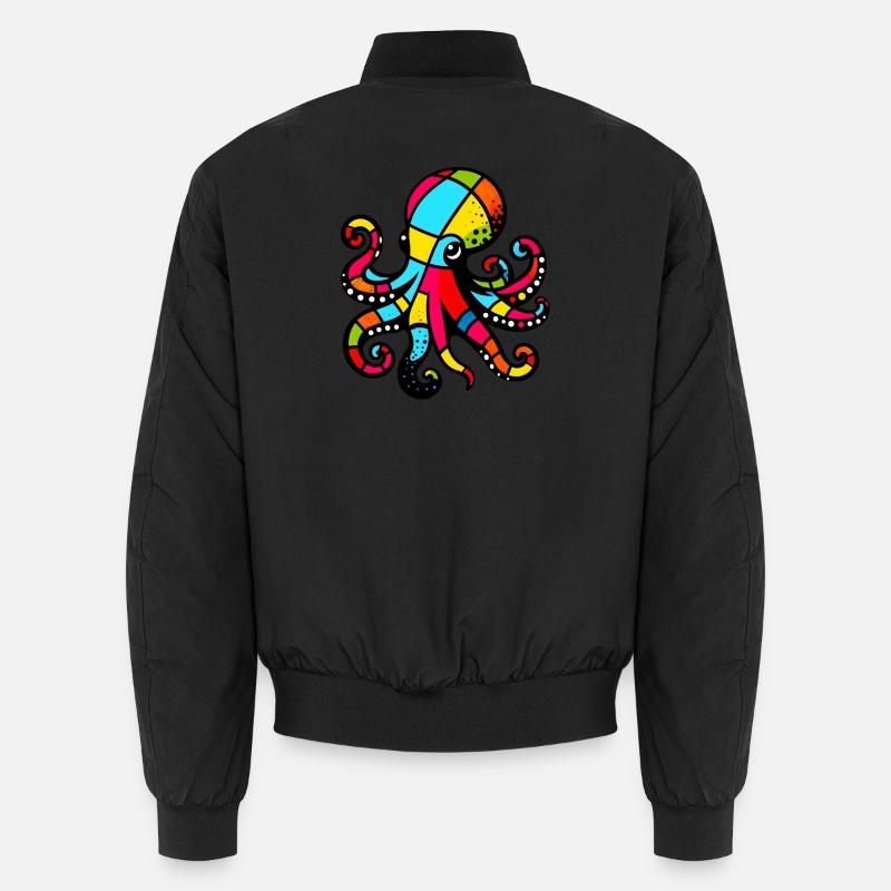 Pieuvre - Bomber unisexe - noir