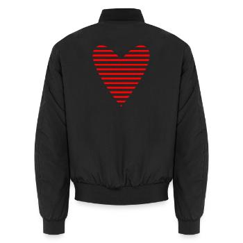 CHRISTMAS. MERRY CHRISTMAS. MERRY CHRISTMAS. NEW YEAR’S DAY - Unisex Bomber Jacket - black - Back - AI Model Male 185 light (185cm)