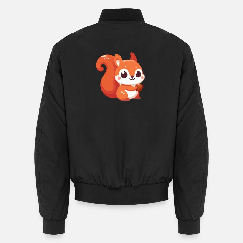 Chibi Squirrel Kawaii Unisex Bomber Jacket