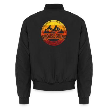Grouse Grind Vancouver BC Kanada Wanderweg Moun - Unisex Bomberjacke - Schwarz - Hinten - AI Model Male 185 light (185cm)