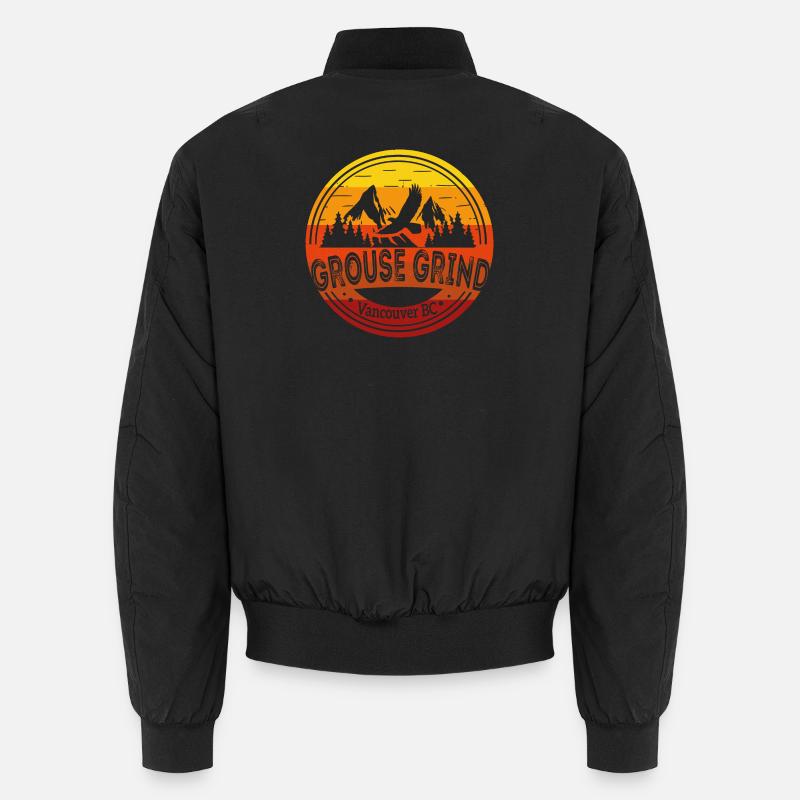 Grouse Grind Vancouver BC Canada Hiking Trail Moun Unisex Bomber Jacket