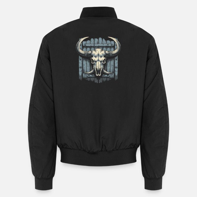Bison-Schädel Unisex Bomberjacke