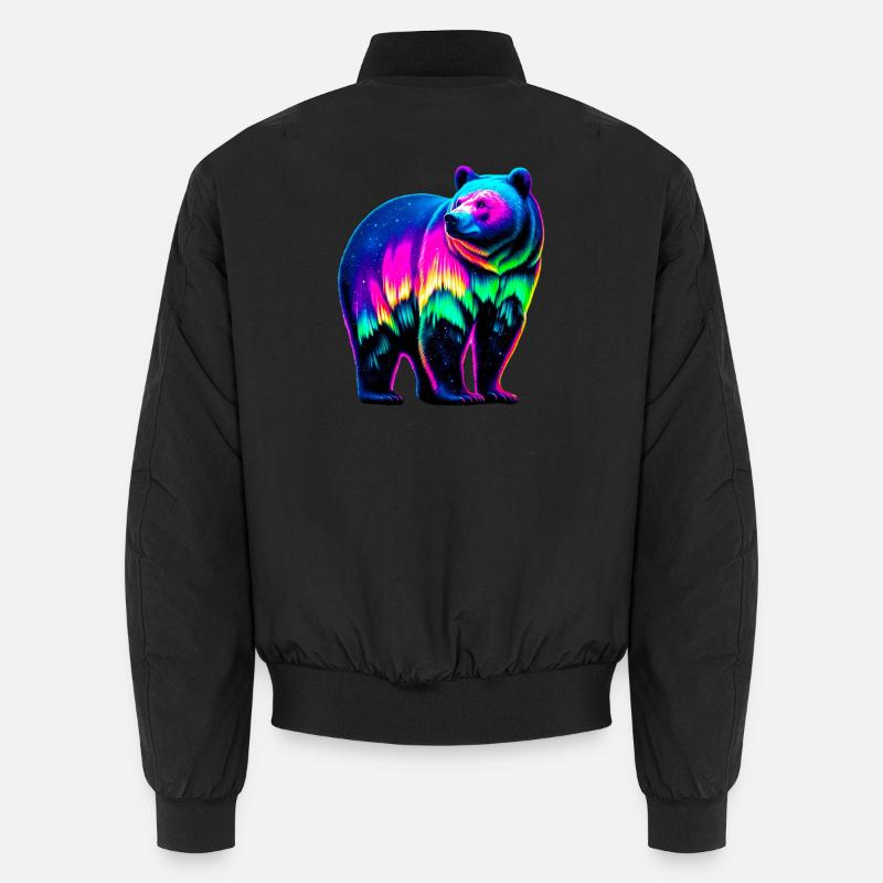 Bear - Unisex Bomber Jacket - black