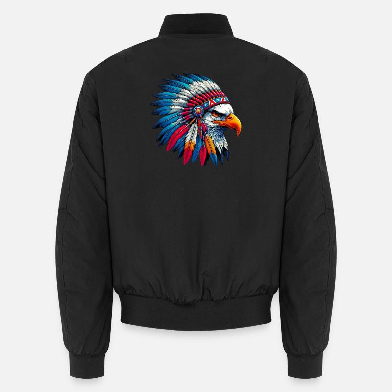 American Indian Eagle American Red Skins Unisex Bomber Jacket
