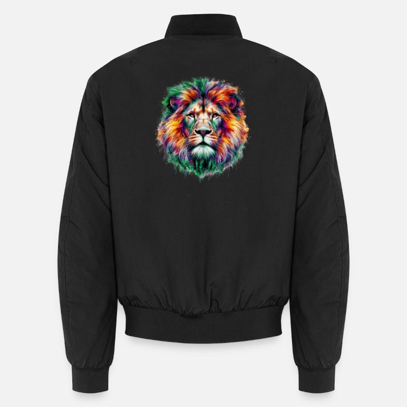 Lion - Unisex Bomber Jacket - black