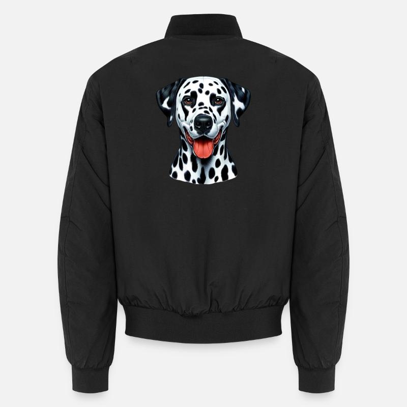 Dalmatiner Hund - Unisex Bomberjacke - Schwarz