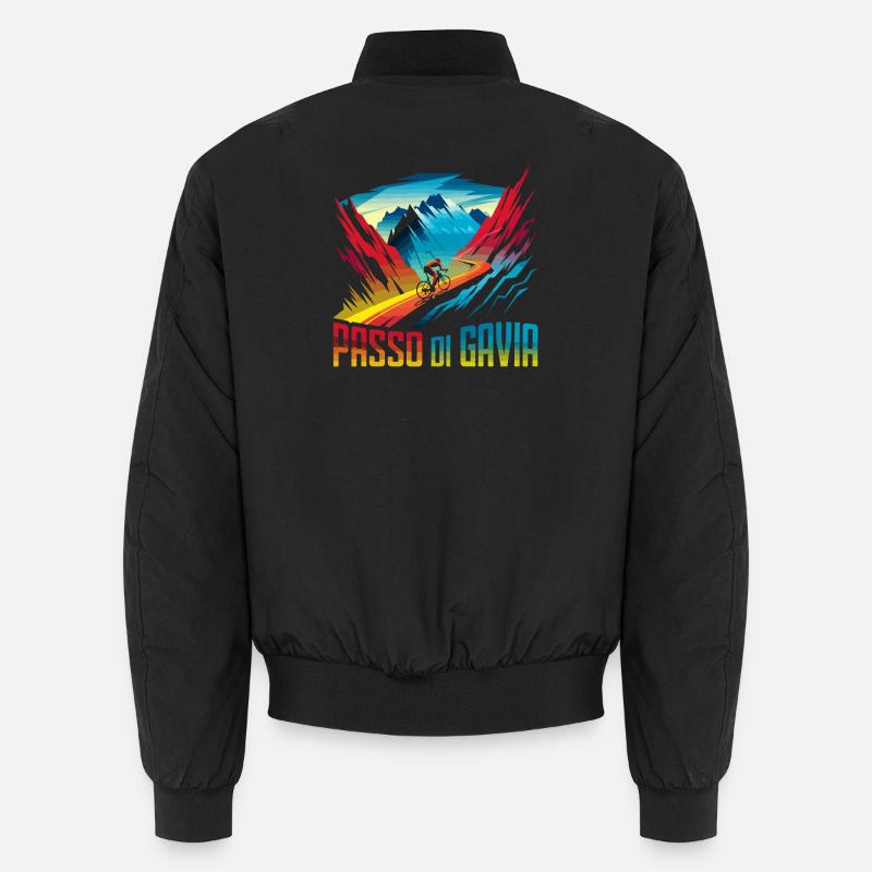 Gavia Pass - Legendary Ascent - Italy - Unisex Bomber Jacket - black