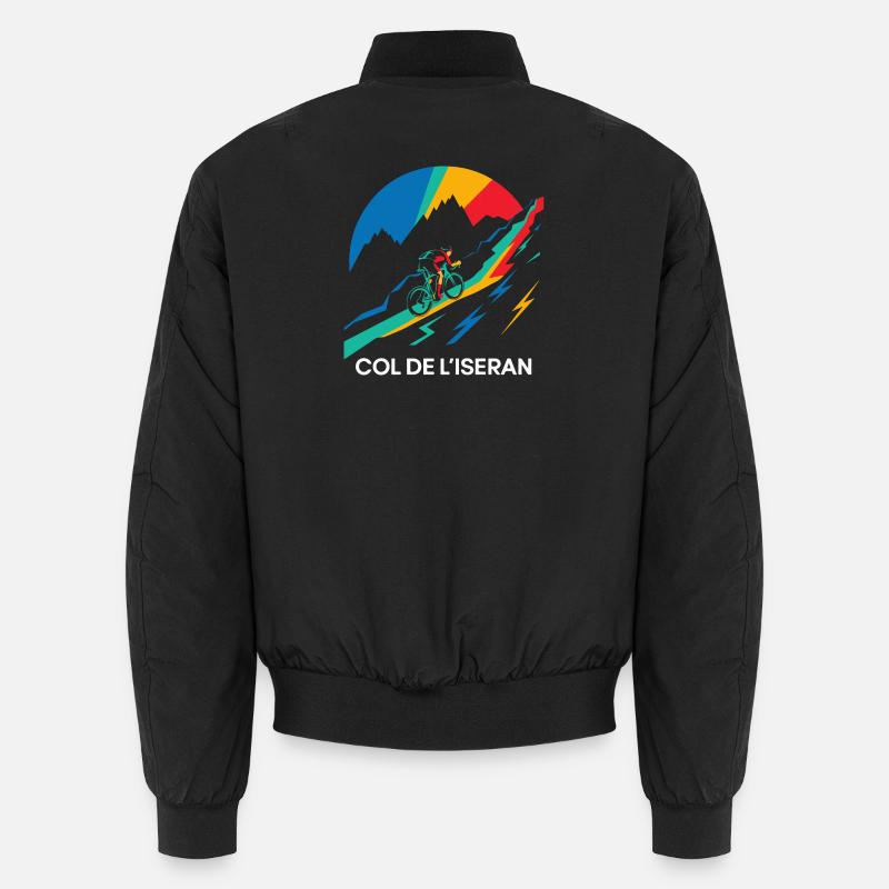 Col de l'Iseran Cycling Frankreich Unisex Bomberjacke